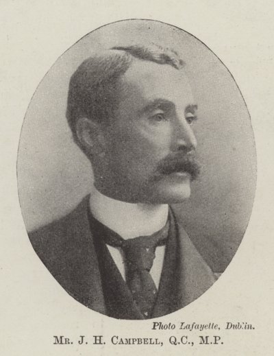 De heer J H Campbell, QC, MP door English Photographer