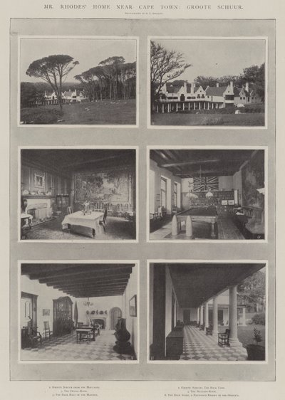 Het Huis van Meneer Rhodes nabij Kaapstad, Groote Schuur door English Photographer