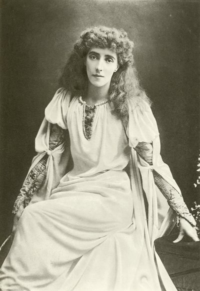 Mrs Beerbohm Tree als Ophelia (gravure) door English Photographer