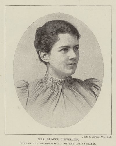 Mrs. Grover Cleveland, vrouw van de verkozen president van de Verenigde Staten door English Photographer