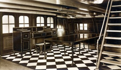Nelsons Eetkamer aan boord van de HMS Victory door English Photographer