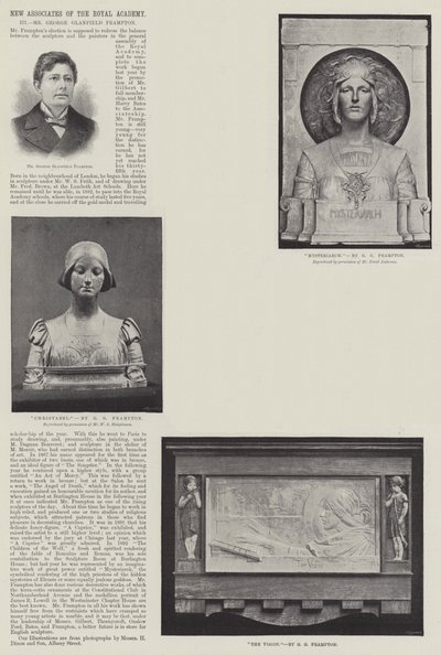 Nieuwe Leden van de Koninklijke Academie, de heer George Glanfield Frampton door English Photographer