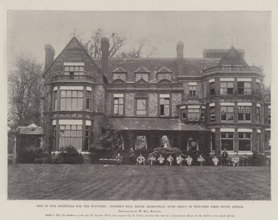 Een van onze ziekenhuizen voor de gewonden, Golders Hill House, Hampstead, met een groep gewonden uit Zuid-Afrika door English Photographer