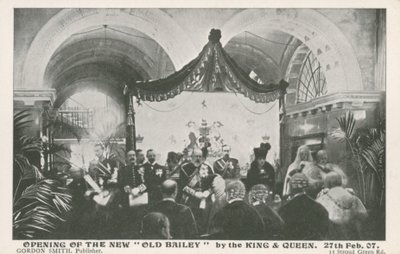 Opening van de Old Bailey door de Koning en Koningin, 27 februari 1907 door English Photographer
