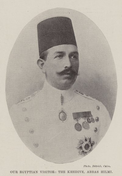 Onze Egyptische bezoeker, de Khedive, Abbas Hilmi door English Photographer