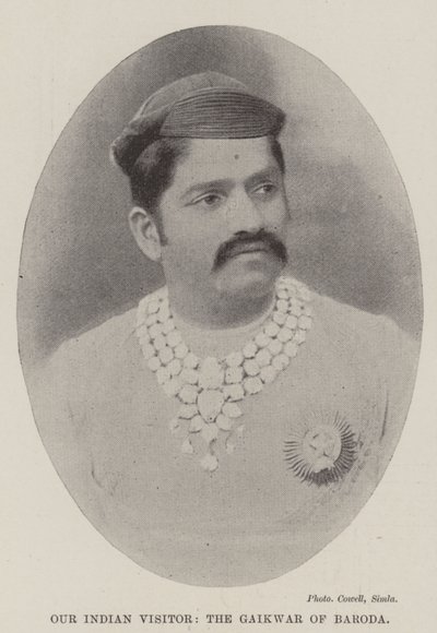 Onze Indiase bezoeker, de Gaikwar van Baroda door English Photographer