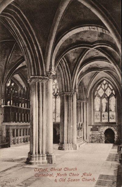 Oxford, Christ Church Kathedraal, Noord Koor Gang, Oude Saksische Kerk door English Photographer