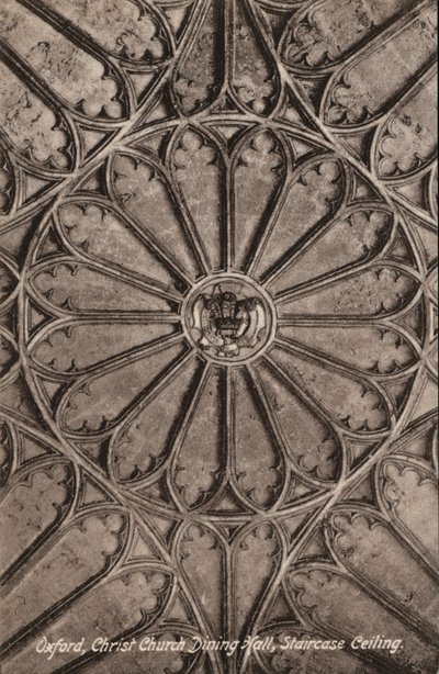 Oxford, Christ Church, Eetzaal, Trap Plafond door English Photographer