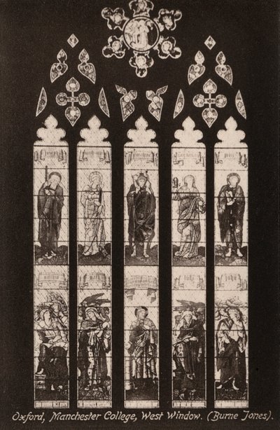 Oxford, Manchester College, Westraam, Burne Jones door English Photographer