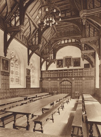 Oxford: Oriel College, De Hal door English Photographer