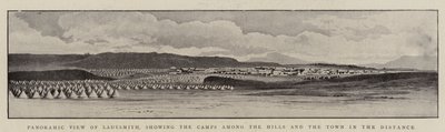 Panoramisch Uitzicht op Ladysmith, met de Kampen tussen de Heuvels en de Stad in de Verte door English Photographer