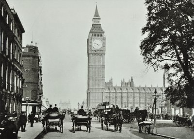Parliament Square, Westminster: Parliament Square richting Bridge Street, 1895 door English Photographer