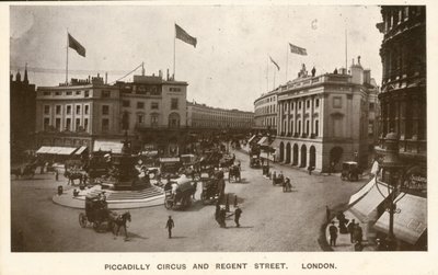 Piccadilly Circus en Regent Street, Londen door English Photographer