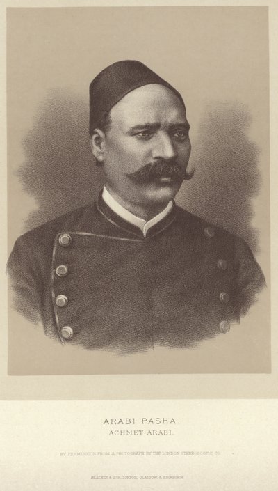 Portret van Arabi Pasha door English Photographer