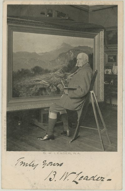 Portret van Benjamin Williams Leader door English Photographer
