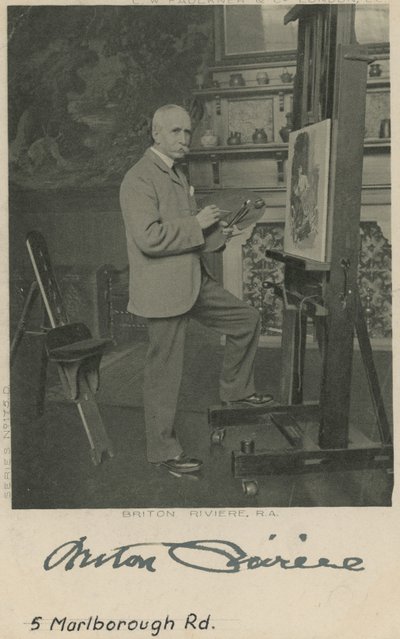 Portret van Briton Riviere door English Photographer
