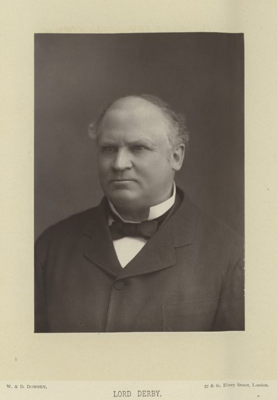 Portret van Edward Stanley, Graaf van Derby door English Photographer
