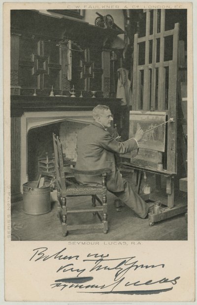 Portret van Seymour Lucas door English Photographer