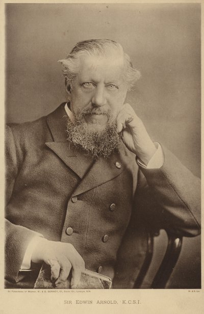 Portret van Sir Edwin Arnold door English Photographer