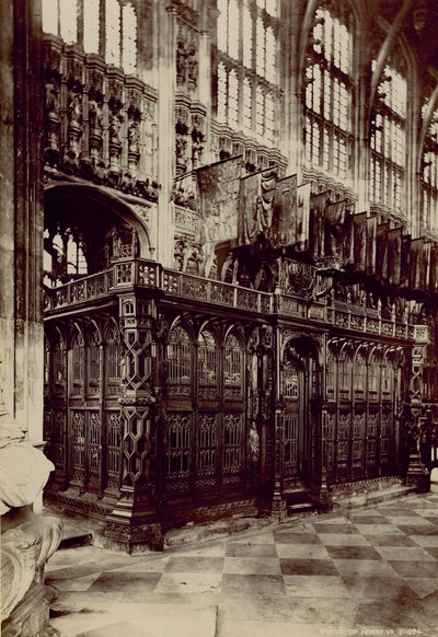 Ansichtkaart met een afbeelding van het heiligdom van Henry VII door English Photographer