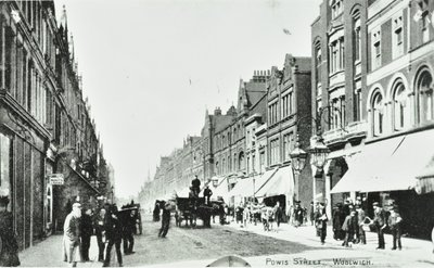 Powis Street, Woolwich: algemeen uitzicht, 1890 door English Photographer