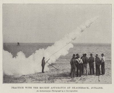 Oefening met het raketapparaat bij Skagerrack, Jutland door English Photographer