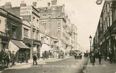 Praed Street en St Marys Hospital, Londen door English Photographer