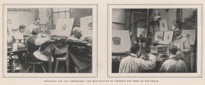 Voorbereidingen voor de Kroning, de Fabricage van Kronen voor Edelen van het Rijk door English Photographer