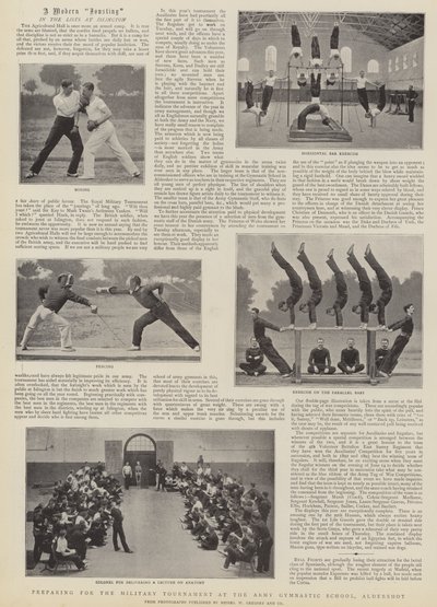 Voorbereidingen voor het militaire toernooi op de Legergymnastiekschool, Aldershot door English Photographer