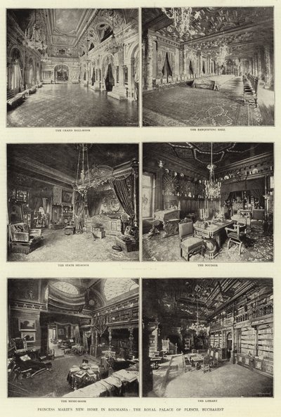 Het Nieuwe Huis van Prinses Marie in Roemenië, het Koninklijk Paleis van Plesch, Boekarest door English Photographer