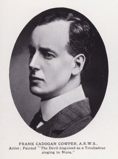 Prominente Mannen van Londen: Frank Cadogan Cowper (zwart-wit foto) door English Photographer