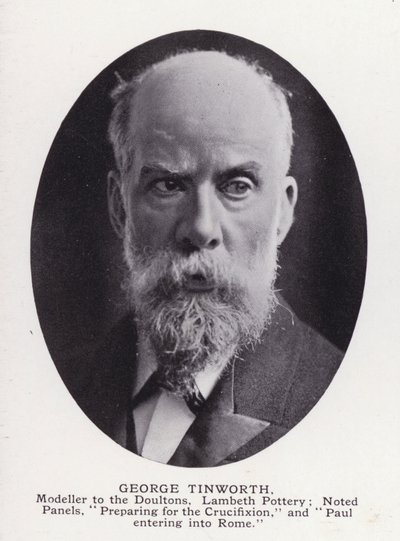 Prominente Mannen van Londen: George Tinworth (zwart-wit foto) door English Photographer