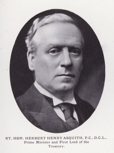 Prominente Mannen van Londen: Rt Hon Herbert Henry Asquith door English Photographer