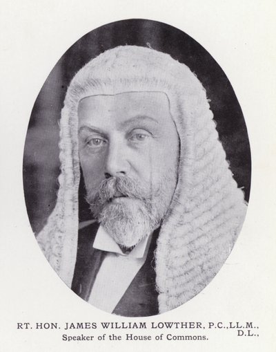 Prominente mannen van Londen: Rt Hon James William Lowther door English Photographer