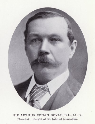 Prominente Mannen van Londen: Sir Arthur Conan Doyle (zwart-wit foto) door English Photographer