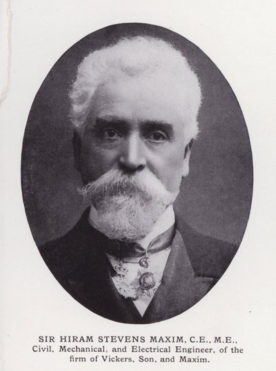 Prominente mannen van Londen: Sir Hiram Stevens Maxim door English Photographer