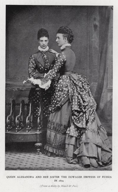 Koningin Alexandra en de keizerin-weduwe van Rusland door English Photographer