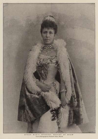 Koningin Maria Cristina, regentes van Spanje door English Photographer
