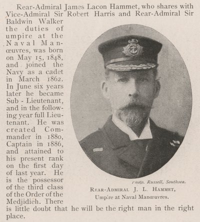 Viceadmiraal J L Hammet, Scheidsrechter bij Marineoefeningen door English Photographer