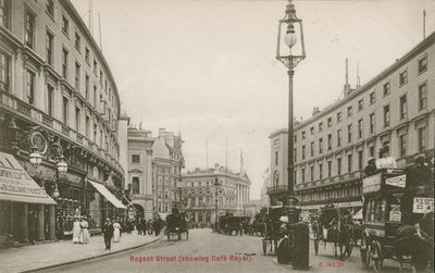 Regent Street, Londen, met Cafe Royal door English Photographer