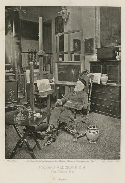Richard Redgrave in zijn Hyde Park Gate Studio door English Photographer