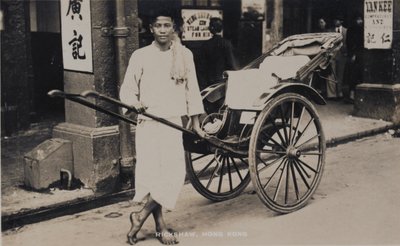 Riksja, Hong Kong, uit een album met foto