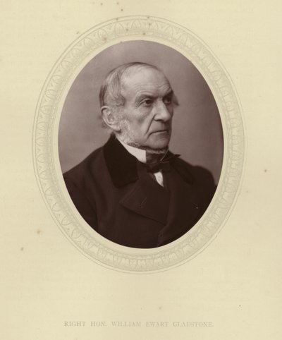 Rechtse Eerwaarde William Ewart Gladstone door English Photographer