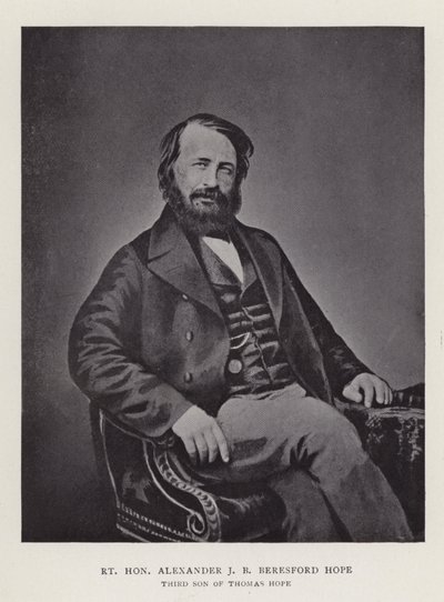 Right Honourable Alexander J B Beresford Hope, derde zoon van Thomas Hope door English Photographer