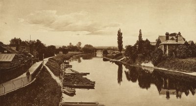 River Wye vanaf de brug, Hereford door English Photographer