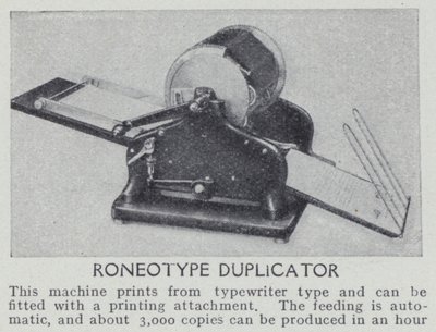 Roneotype duplicator door English Photographer