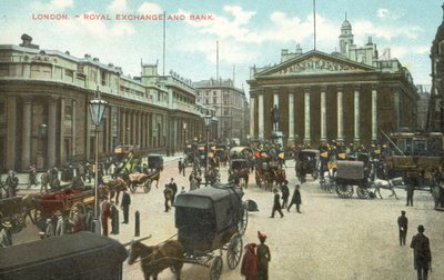 Royal Exchange en Bank of England, City of London door English Photographer