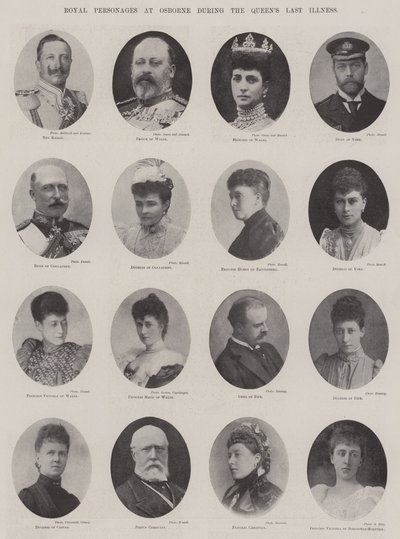 Koninklijke personen bij Osborne tijdens de laatste ziekte van de koningin door English Photographer