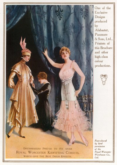Royal Worcester Kidfitting Corsets. Advertentie door English Photographer