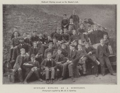 Rudyard Kipling als schooljongen door English Photographer